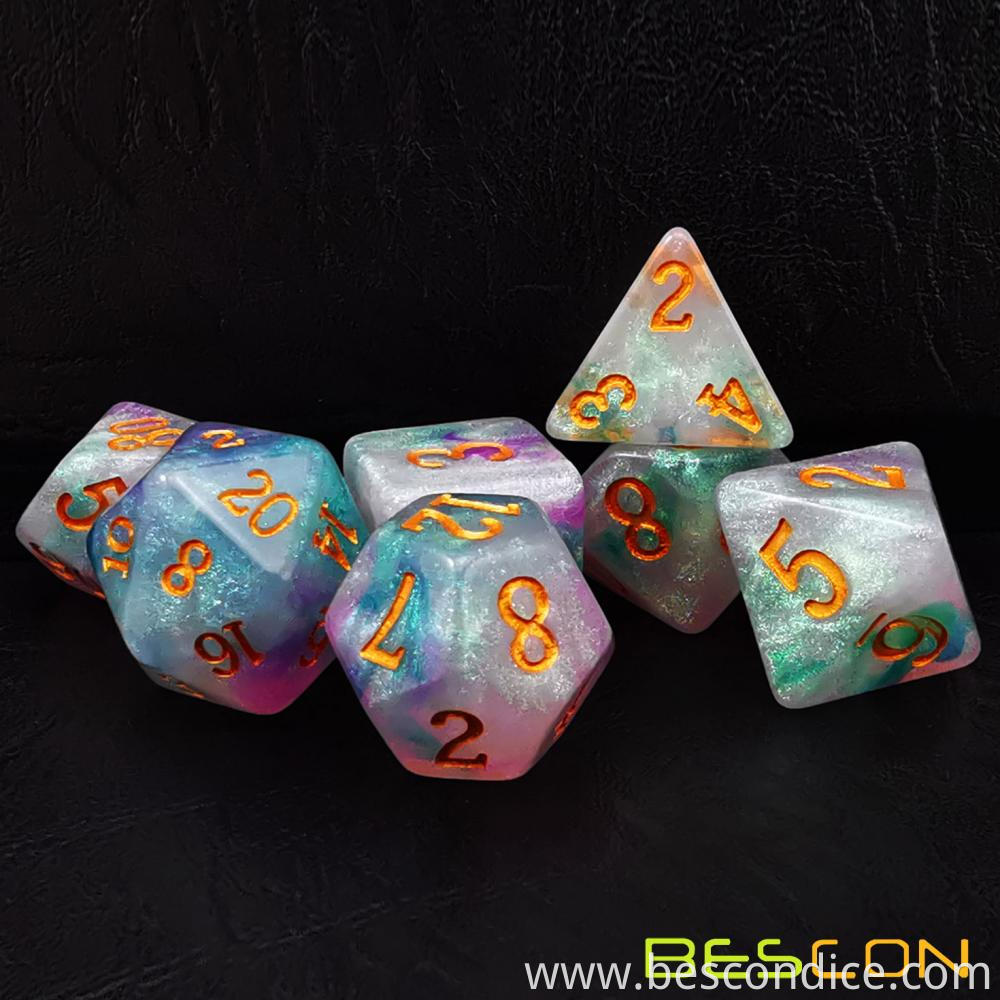 Magical Stone Resin Dnd Dice Set 7pcs 3 Magical Stone Resin Dnd Dice Set 7pcs 3